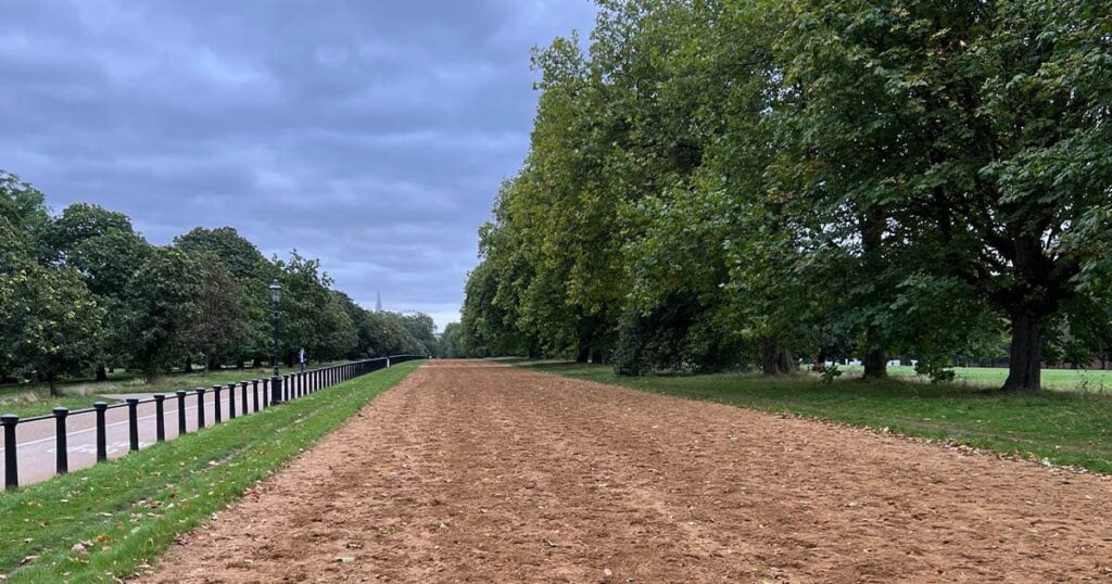 Running in Hyde Park, London