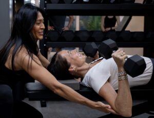 Michelle training with Sandra